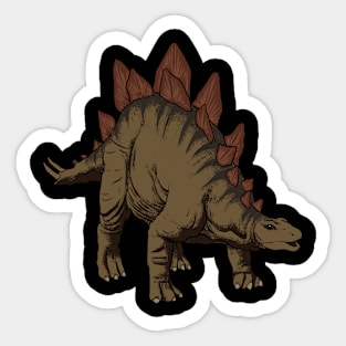 Drawing of a Stegosaurus Sticker